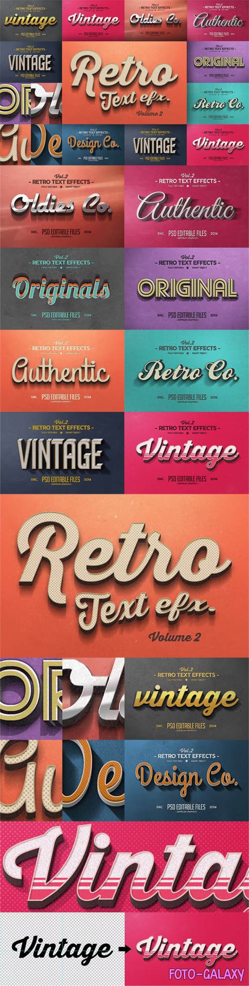 Vintage Text Effects [Vol.2] for Photoshop