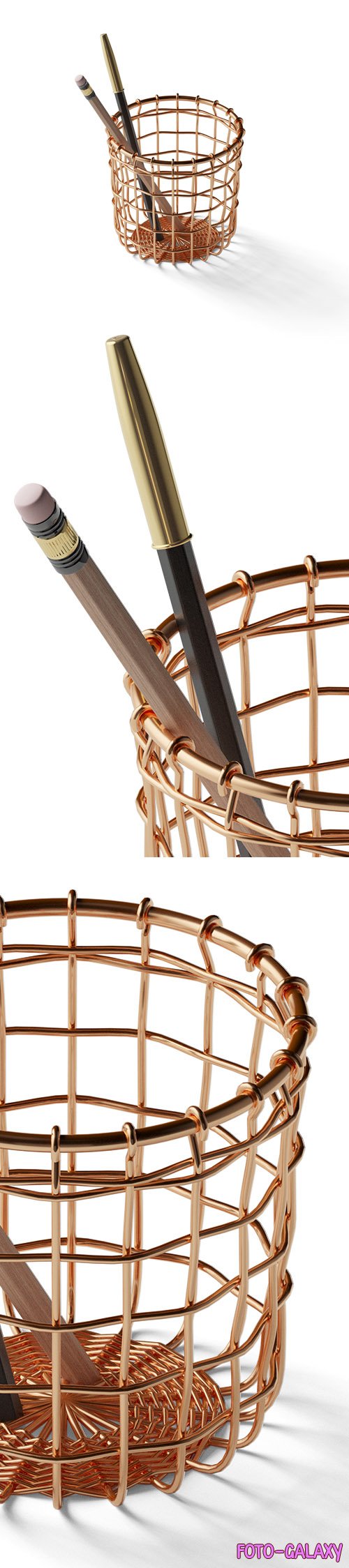 Shiny Copper Basket PSD Mockup Template
