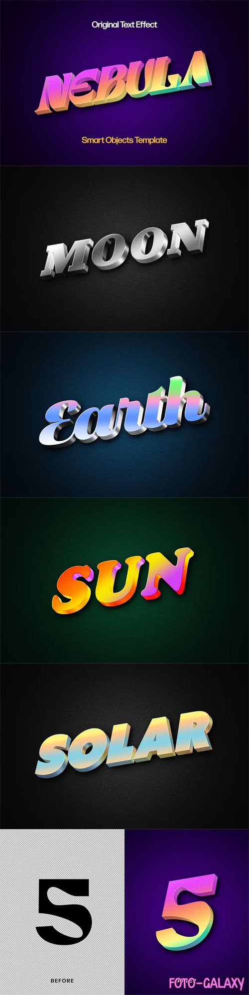 Smooth Gradient 3D Text Effects