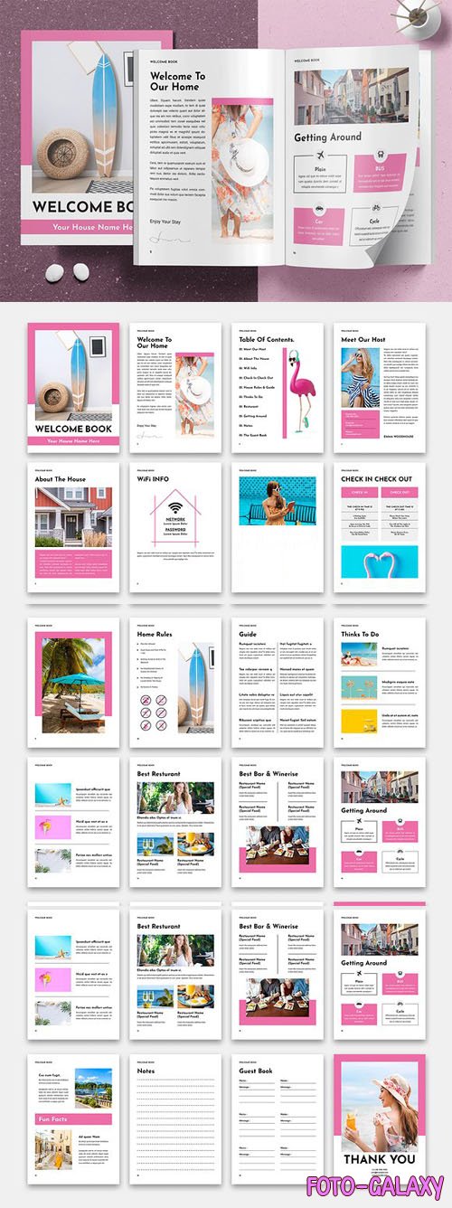 Welcome Book Magazine InDesign Template
