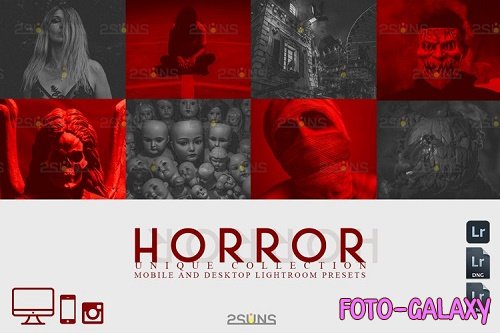 5 Halloween presets & Horror Lightroom presets, Fall presets - 934511
