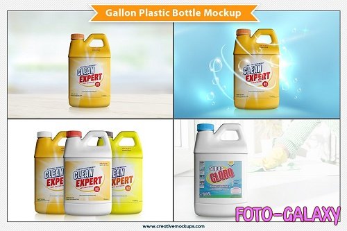 CreativeMarket - Gallon Plastic Bottle Mockup 5199527
