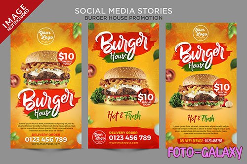 Burger house social media stories series