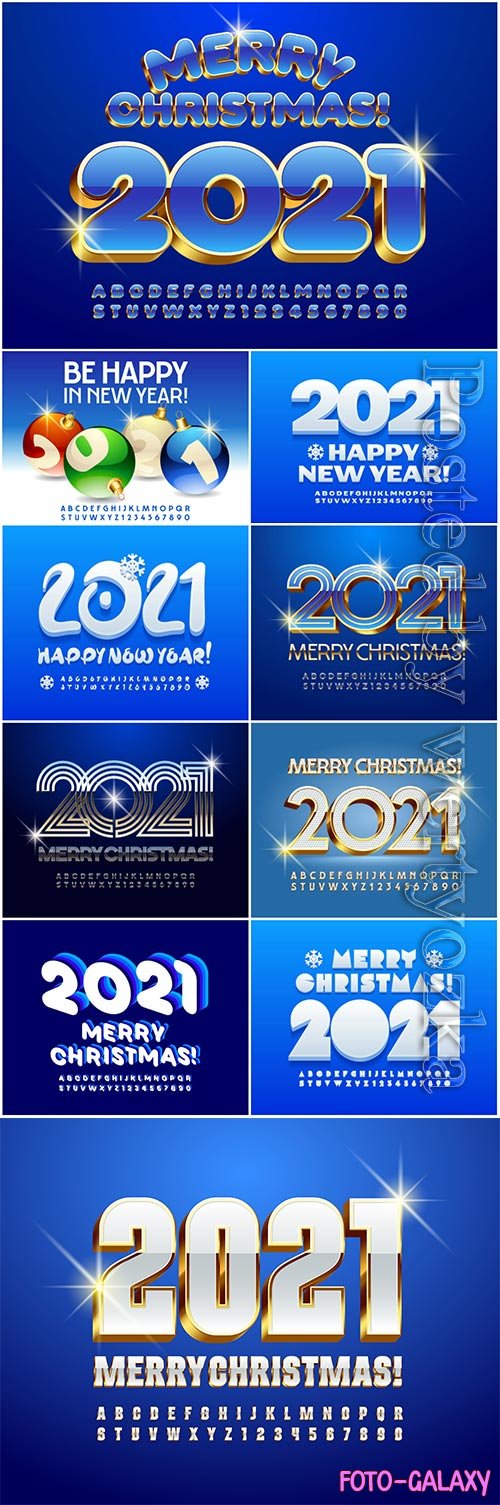 Vector greeting card merry christmas 2021