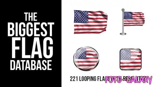 Videohive - 221 Looping World Flags - 9255626