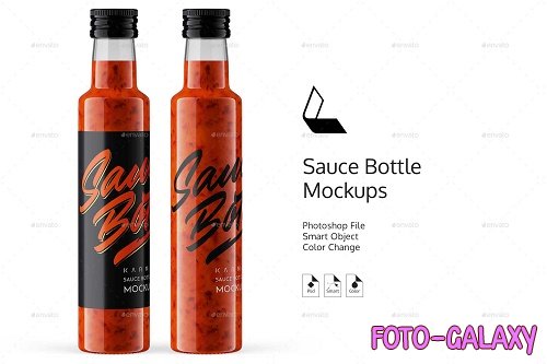 GraphicRiver - Red Sauce Bottle Mockup 26314908