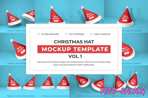 Christmas Hat Mockup Template Bundle Vol 1 - 1051137