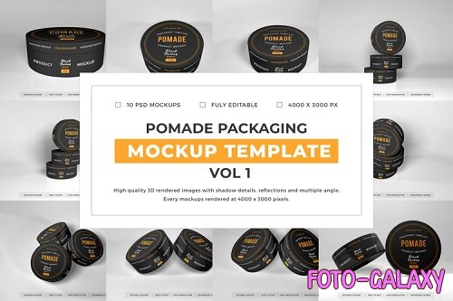 Pomade Packaging Mockup Template Bundle Vol 1 - 1053921