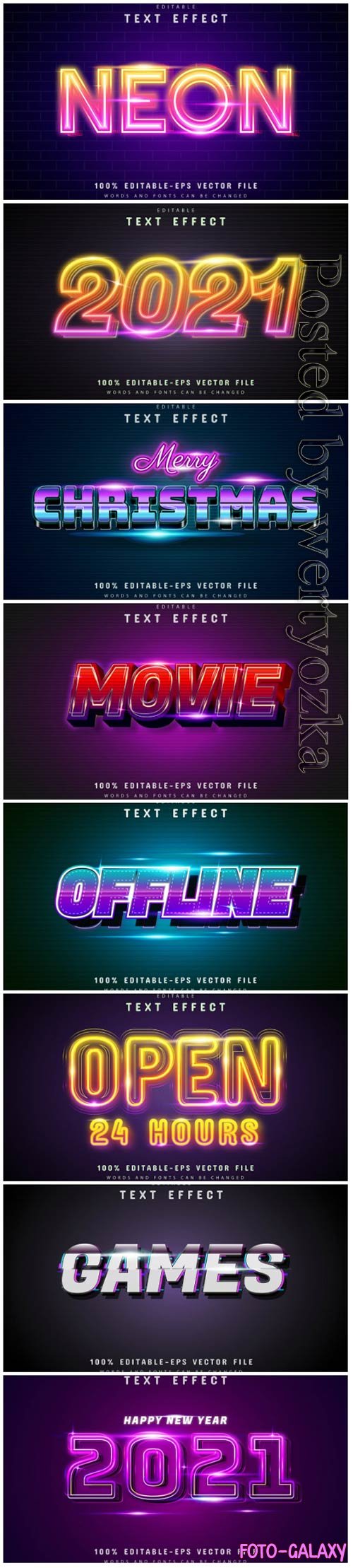 3d editable text style effect vector vol 14