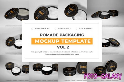 Pomade Packaging Mockup Template Bundle Vol 2 - 1080611