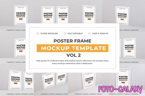 Poster Frame Mockup Template Bundle Vol 2 - 1080624