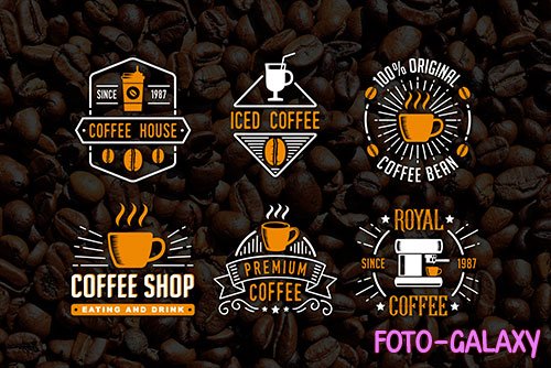 6 Coffee Badges Logo template