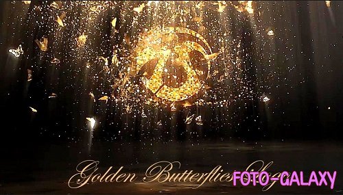 Golden Butterflies Logo V4 855432 - Project for After Effects