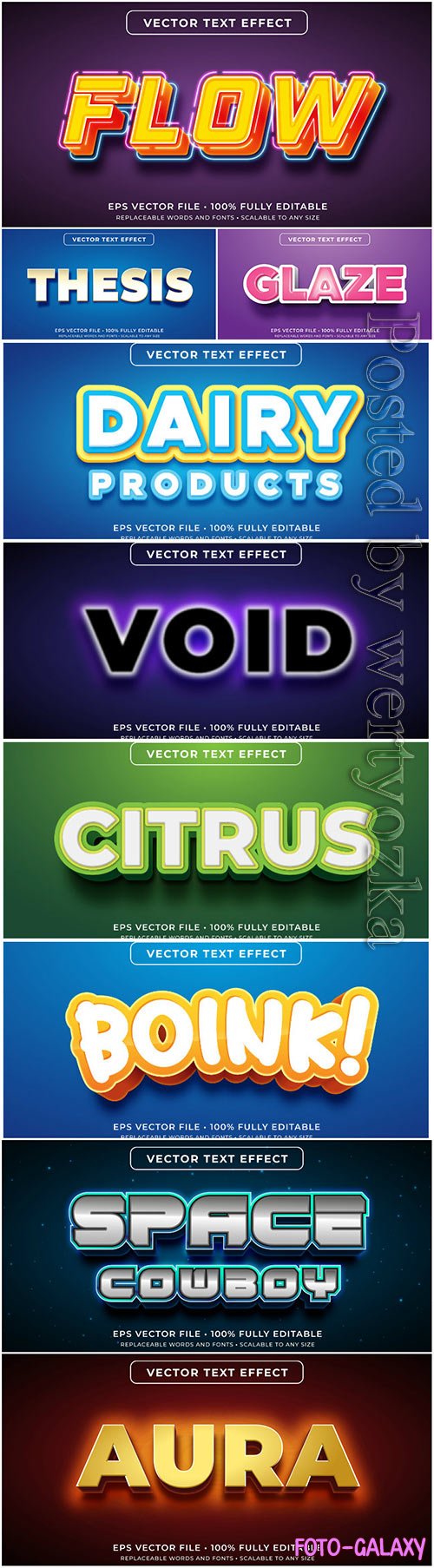 3d editable text style effect vector vol 103