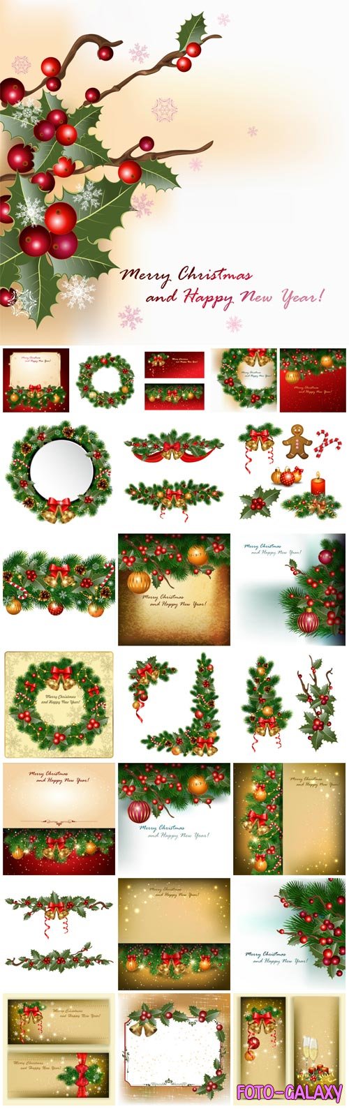 New Year and Christmas illustrations in vector 41