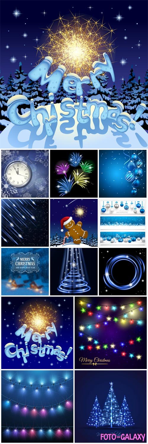 New Year and Christmas illustrations in vector 33