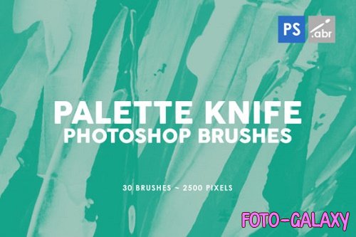 30 Palette Knife Photoshop Stamp Brushes 1