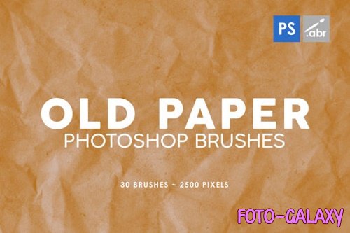 30 Old Paper Photoshop Stamp Brushes 1