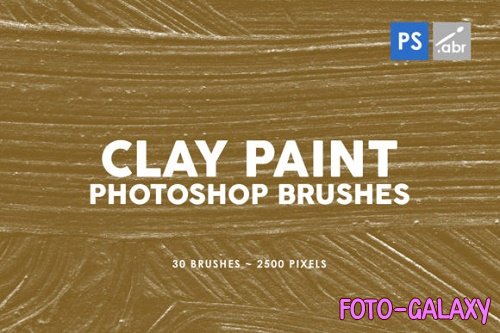 30 Clay Paint Photoshop Stamp Brushes