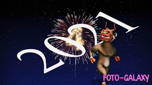 New Year Countdown Opener 2021 Happy Bull - Project for After Effects