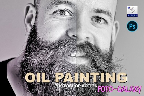 CreativeMarket - Oil painting | PSD action 5725154