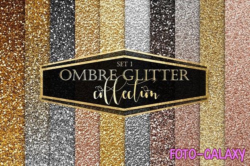 Gold Ombre Glitter Digital Paper - 1169761