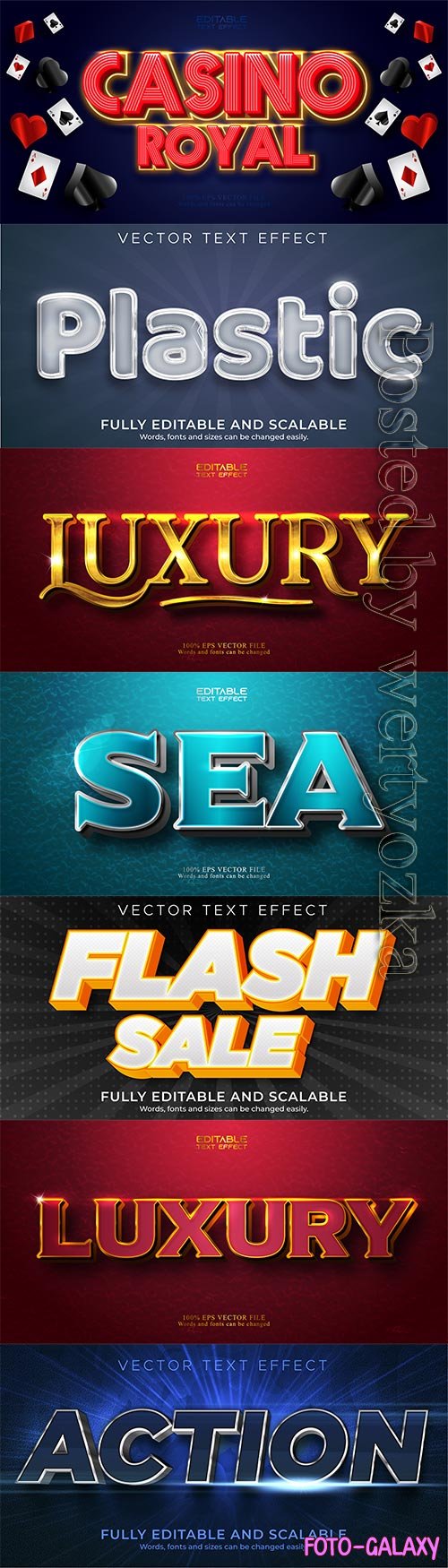 3d editable text style effect vector vol 235