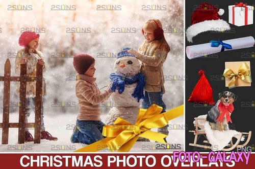 Christmas overlay & Snow overlay, Photoshop overlay - 1132921