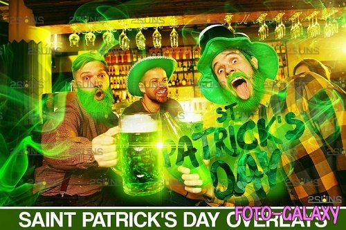 St Patricks day digital background & photoshop overlay V1