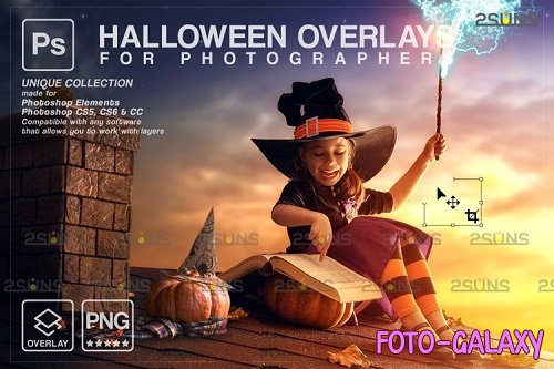 Halloween clipart Halloween overlay, Photoshop overlay V33 - 1132993