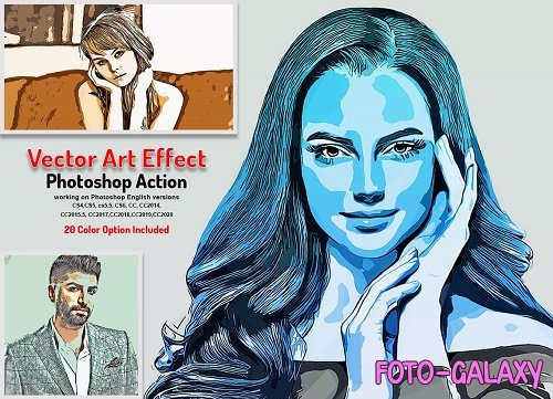 CreativeMarket - Vector Art Effect Photoshop Action 5766338