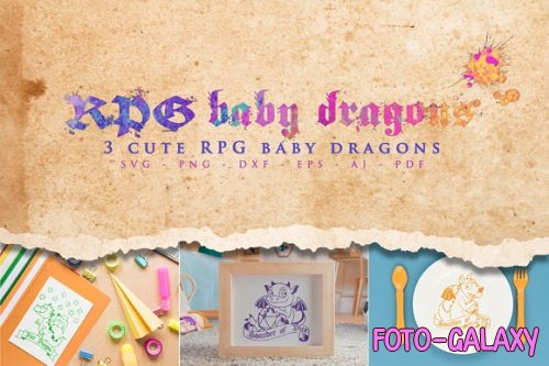 RPG Game - Cute Baby Dragons SVG