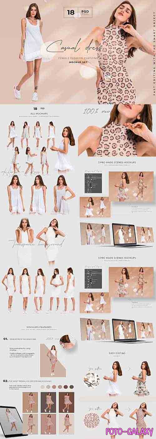 CreativeMarket - Dress Mockup Template Set 5837632