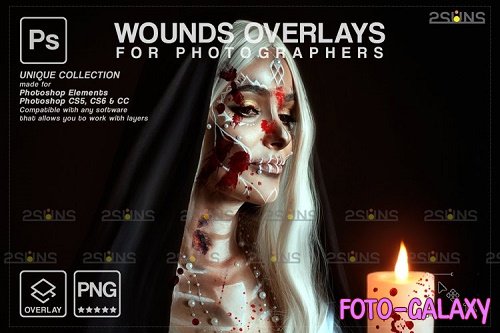Wounds and scars Blood splatter photoshop overlay v35 - 1132998