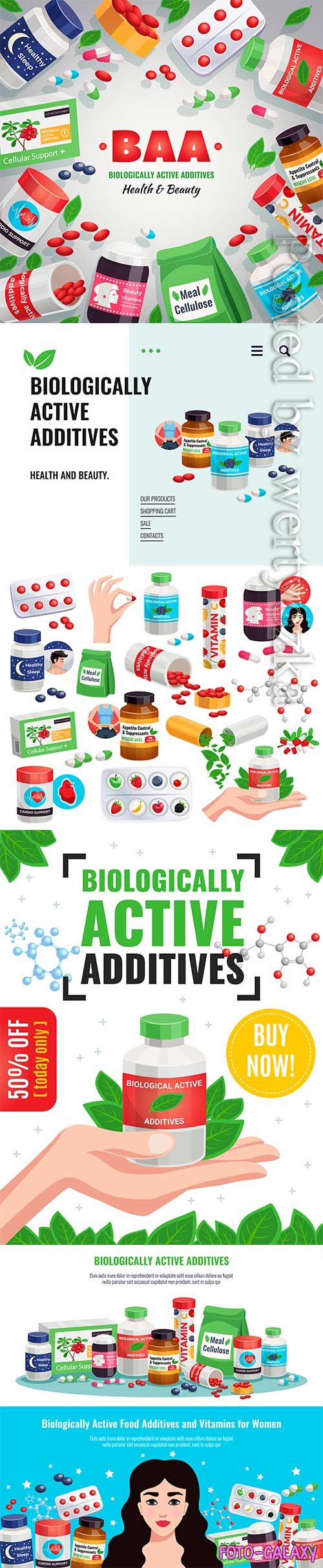 Biologically active additives in vector
