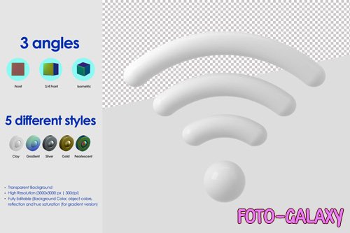3d wifi icon psd design template