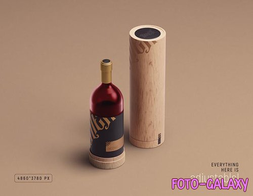 Wine packaging psd mockup by mithun mitra