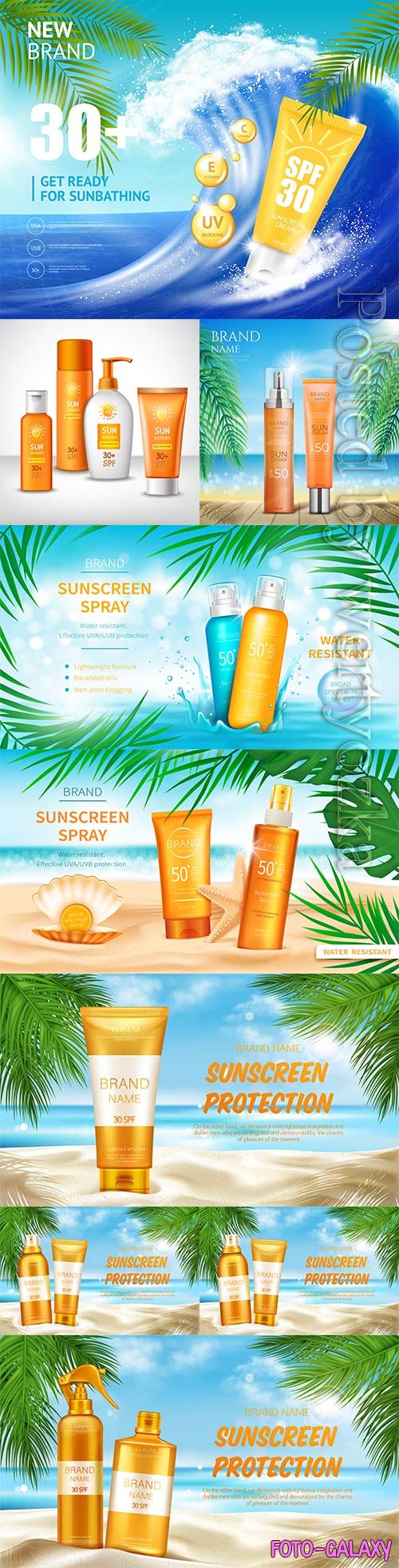 Sunscreen protection vector cosmetics