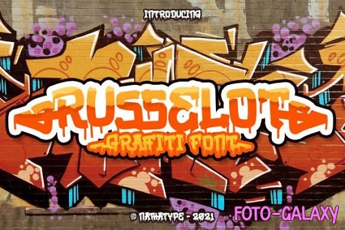 Russelot assertive graffiti styled display font