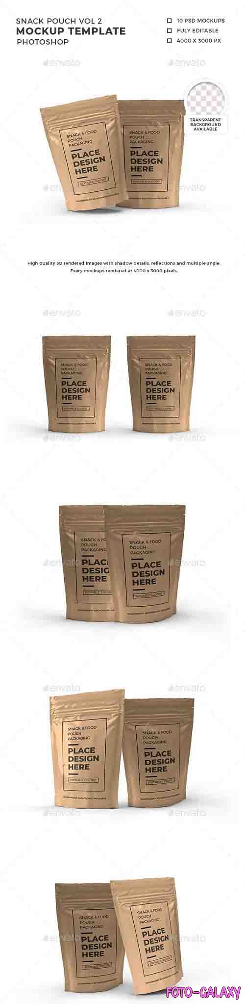 Snack Pouch Packaging Mockup Template Vol 2 - 32588901