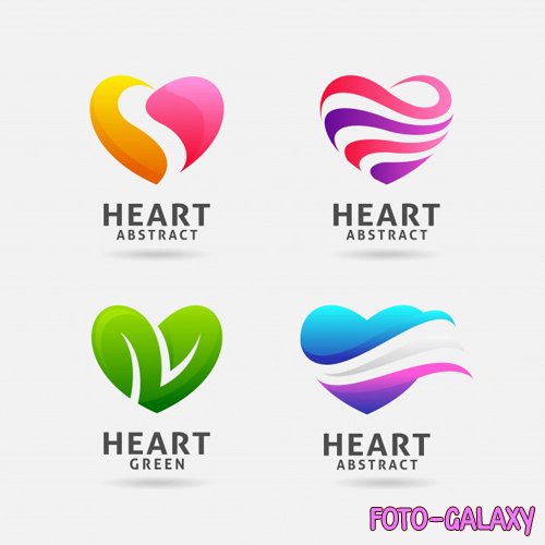 Abstract heart logo vector design