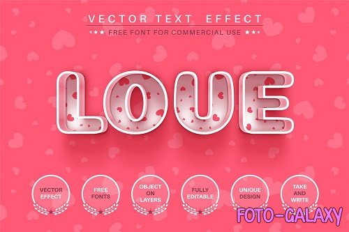 Heart love - editable text effect - 6231841