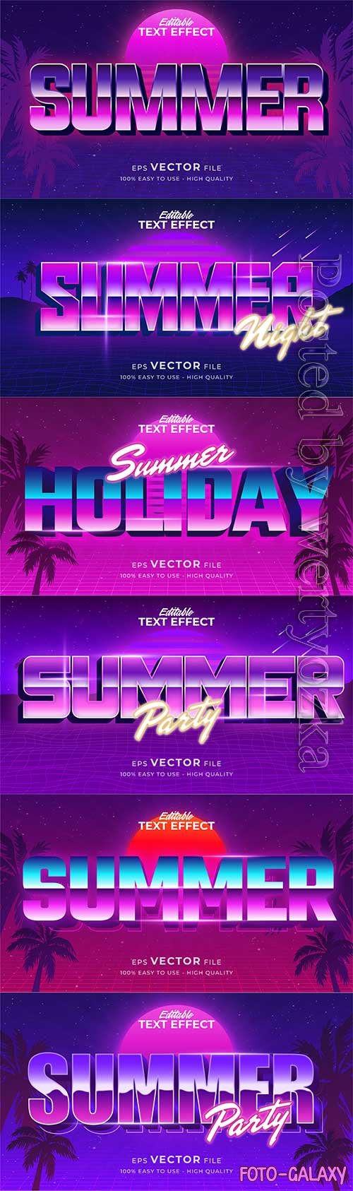 Retro summer holiday text in grunge style theme in vector vol 12