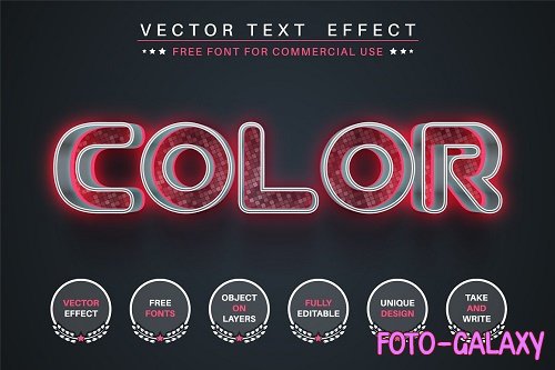 Pink color editable text effect - 6236672