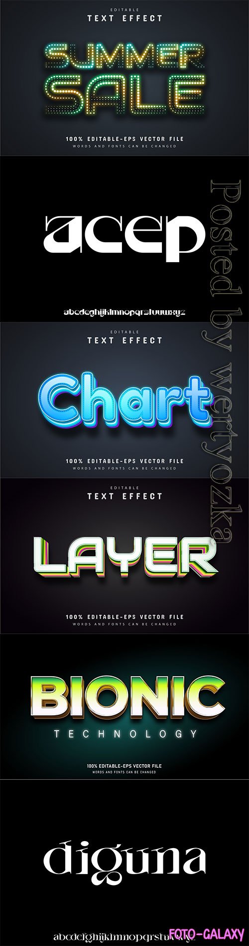 3d editable text style effect vector vol 535