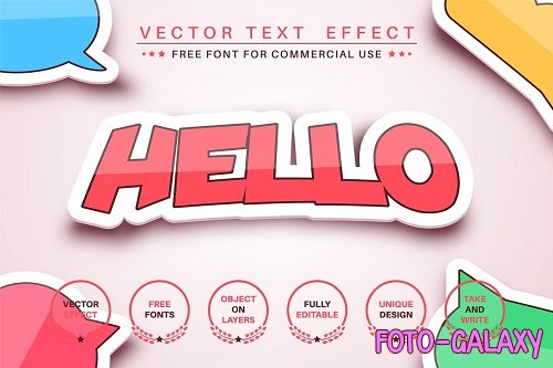 Sticker - editable text effect, font - 6251514
