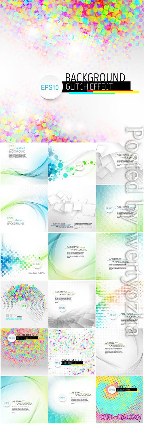 Abstract backgrounds with highlights and waves in vector