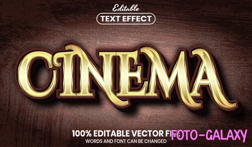 Cinema text, font style editable text effect