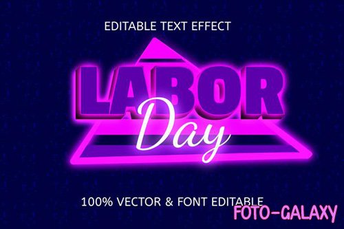 Labor day editable text effect vol 4