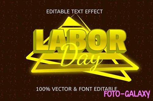Labor day editable text effect vol 3